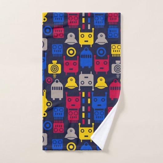 cartoon robots bad handdoek (Handdoek)