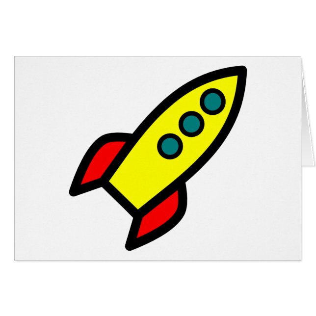 Cartoon Rocket Ship (Voorkant Horizontaal)