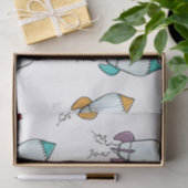 Cartoon Rocket Ship Pattern Tissuepapier (Geschenk)