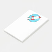 Cartoon RocketShip-ontwerp Post-it® Notes (Schuin)