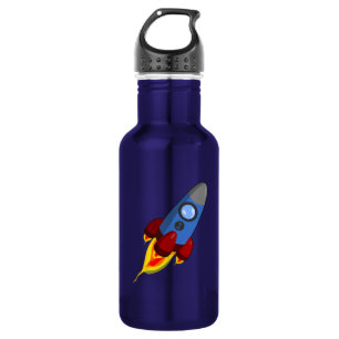 Cartoon Rocketship Waterfles