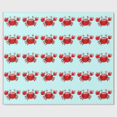 Cartoon rode krab cadeaupapier (Vlak)