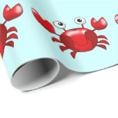 Cartoon rode krab cadeaupapier (Rol Hoek)