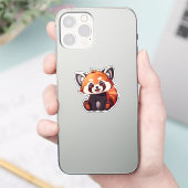 Cartoon rode panda sticker (Telefoon)