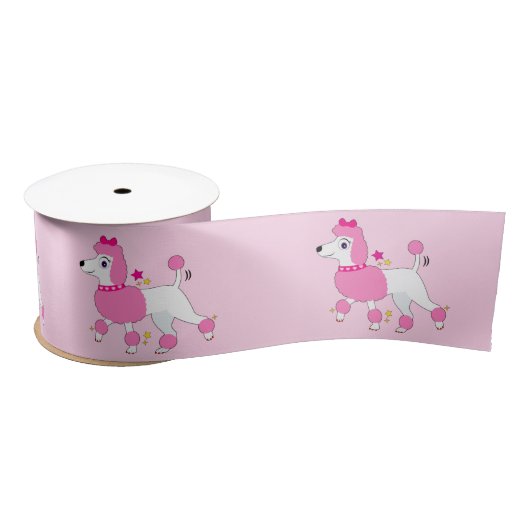 Cartoon Roebel met roze haar en Bow 3" Lint (Spoel)