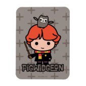Cartoon Ron Weasley en Pigwidgeon Magneet (Verticaal)