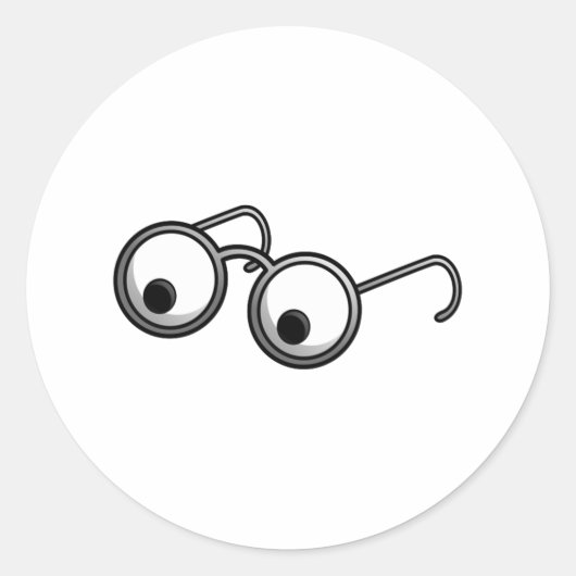 Cartoon Ronde Sticker (Voorkant)