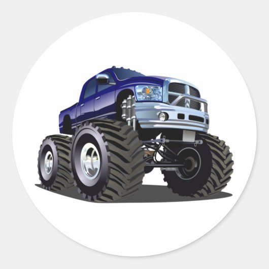 Cartoon Ronde Sticker (Voorkant)