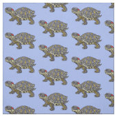 cartoon-roodglansschildpad stof (Swatch)