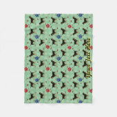 Cartoon Rottweiler Fleece Deken (Voorkant)