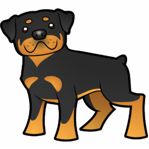 Cartoon Rottweiler Fotobeeldje Magneet