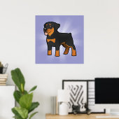 Cartoon Rottweiler Poster (Thuiskantoor)