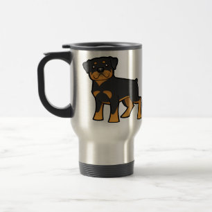 Cartoon Rottweiler Reisbeker