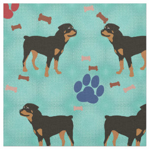 Cartoon Rottweiler Stof