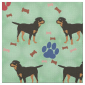 Cartoon Rottweiler Stof (Close Up)