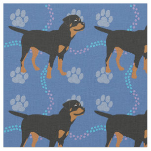 Cartoon Rottweiler Stof
