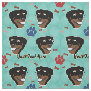 Cartoon Rottweiler Stof