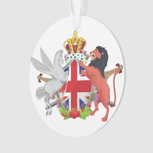 Cartoon Royal Throne Crest Ornament (voorkant)