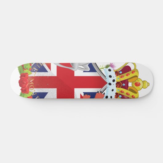 Cartoon Royal Throne Crest Skateboard (Horizontaal)