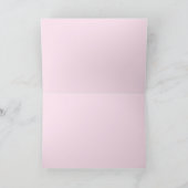 Cartoon Roze Poedel Wenskaart Kaart (Binnen)