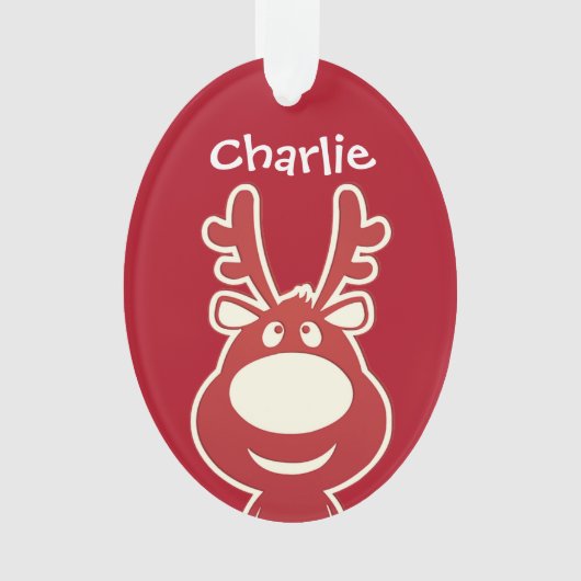 Cartoon Rudolph Ornament (voorkant)