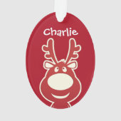 Cartoon Rudolph Ornament (achterkant)