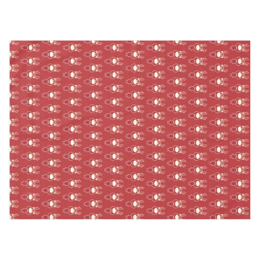 Cartoon Rudolph Red Pattern Tafelkleed (Voorkant (Horizontaal))