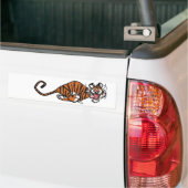 Cartoon Running Tiger bumper sticker (Op Truck)