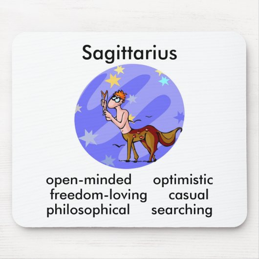  Cartoon Sagittarius Centaur Traits Muismat (Voorkant)