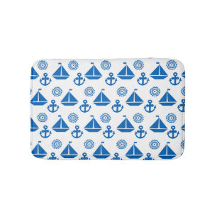 Cartoon Sail Boat Pattern Badmat