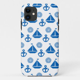 Cartoon Sail Boat Pattern iPhone 11 Hoesje