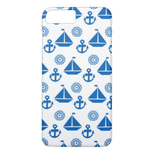 Cartoon Sail Boat Pattern iPhone 8 Plus / 7 Plus Hoesje