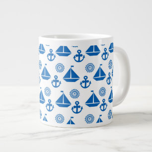 Cartoon Sail Boat Pattern Extra Grote Mok