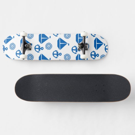 Cartoon Sail Boat Pattern Skateboard (Horizontaal)