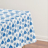 Cartoon Sail Boat Pattern Tafelkleed (Voorbeeld)