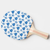 Cartoon Sail Boat Pattern Tafeltennisbatje (Zijkant)