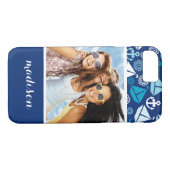 Cartoon Sailboat Pattern | Uw foto en naam Case-Mate iPhone Case (Achterkant (Horizontaal))