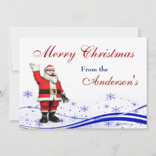 Cartoon Santa Claus Carte de voeux de Noël