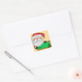 Cartoon Santa Claus kerstcadeau Label (Envelop)
