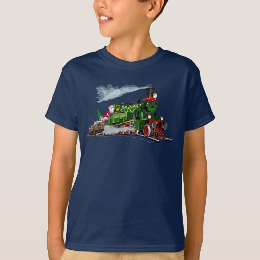 Cartoon Santa express T-shirt (Voorkant)
