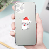 Cartoon Santa Face Sticker (Telefoon)