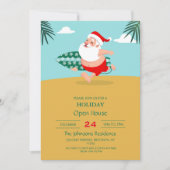 Cartoon Santa-strand Kaart (Voorkant)