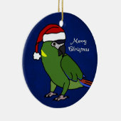 Cartoon Santa Yellow Collared Macaw Ornament (Rechts)