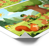 Cartoon Scene Spot the Difference Poster for Kids  (Coin)