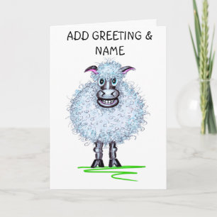 Cartoon schaap  kaart