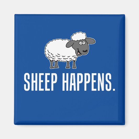 Cartoon schapen magneet (Voorkant)