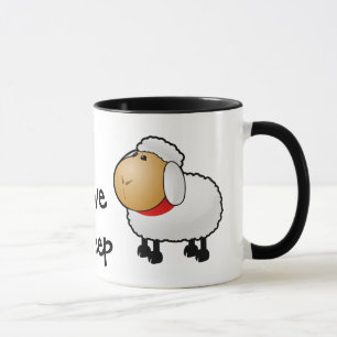 cartoon schapen mok