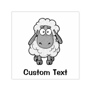 Cartoon schapen zelfinktende stempel