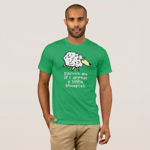 Cartoon schapenontwerp t-shirt