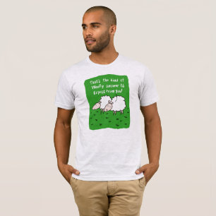 Cartoon schapenontwerp t-shirt